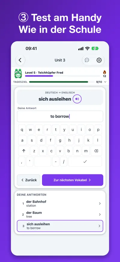 ③ Test am Handy Wie in der Schule
