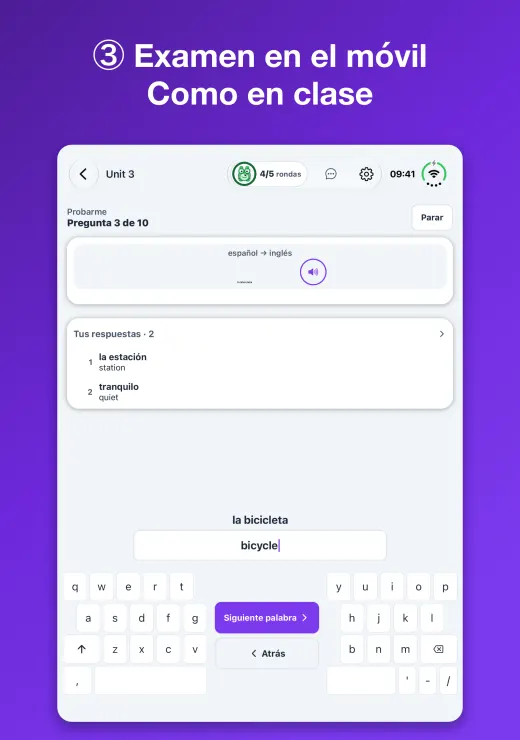 Aprende vocabulario en el iPhone Duo