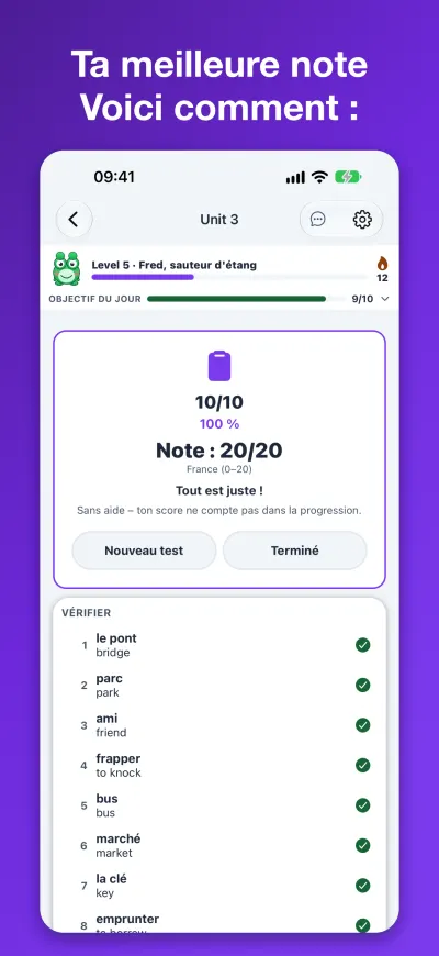 Ta meilleure note Voici comment :