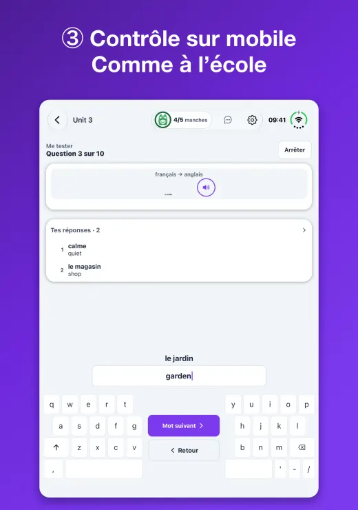 Apprendre le vocabulaire sur iPhone Duo